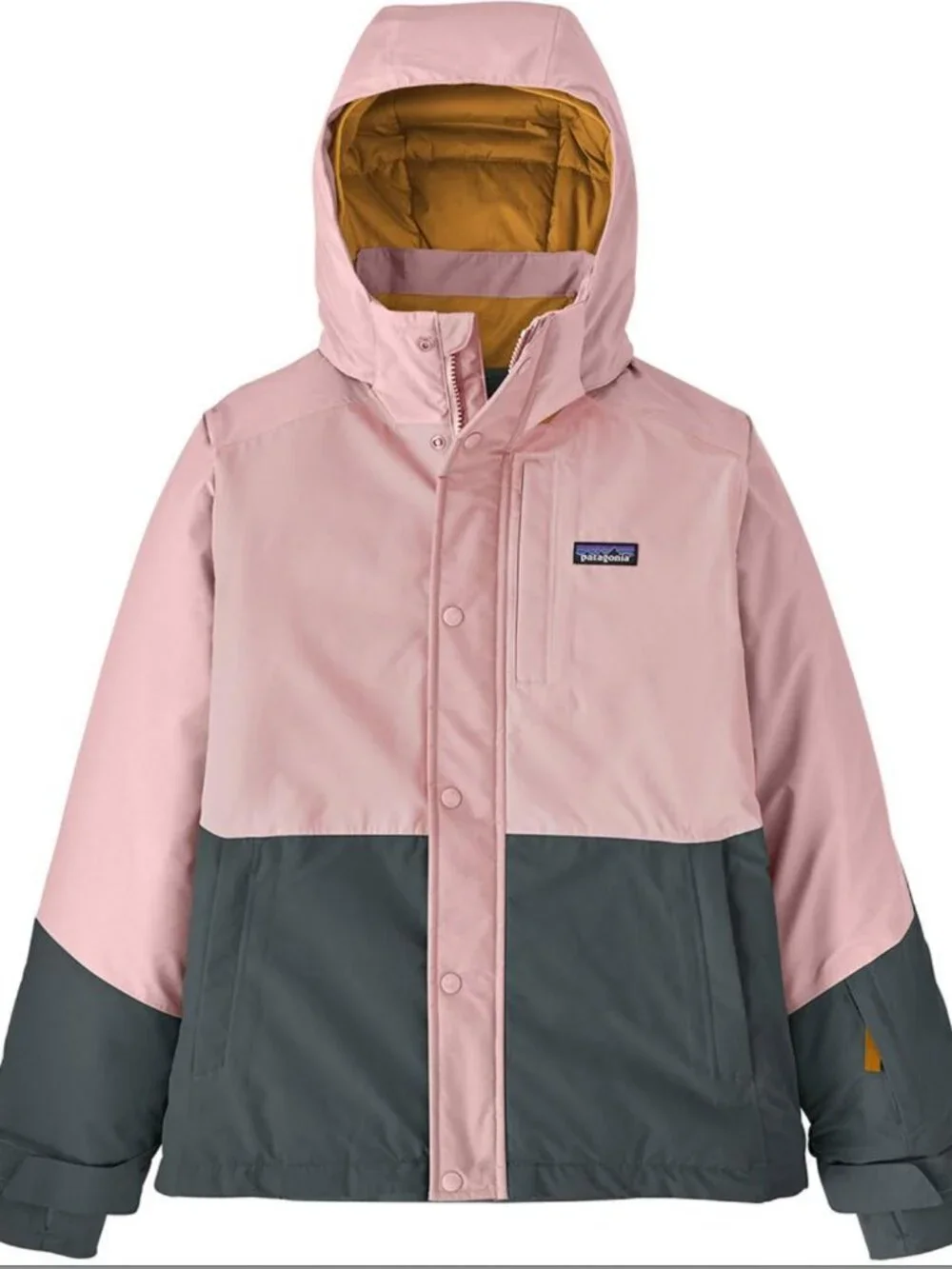 Patagonia Powder Town Insulated Ski Jacket Girls Kids Peaceful Pink Size Medium - Picture 1 of 8